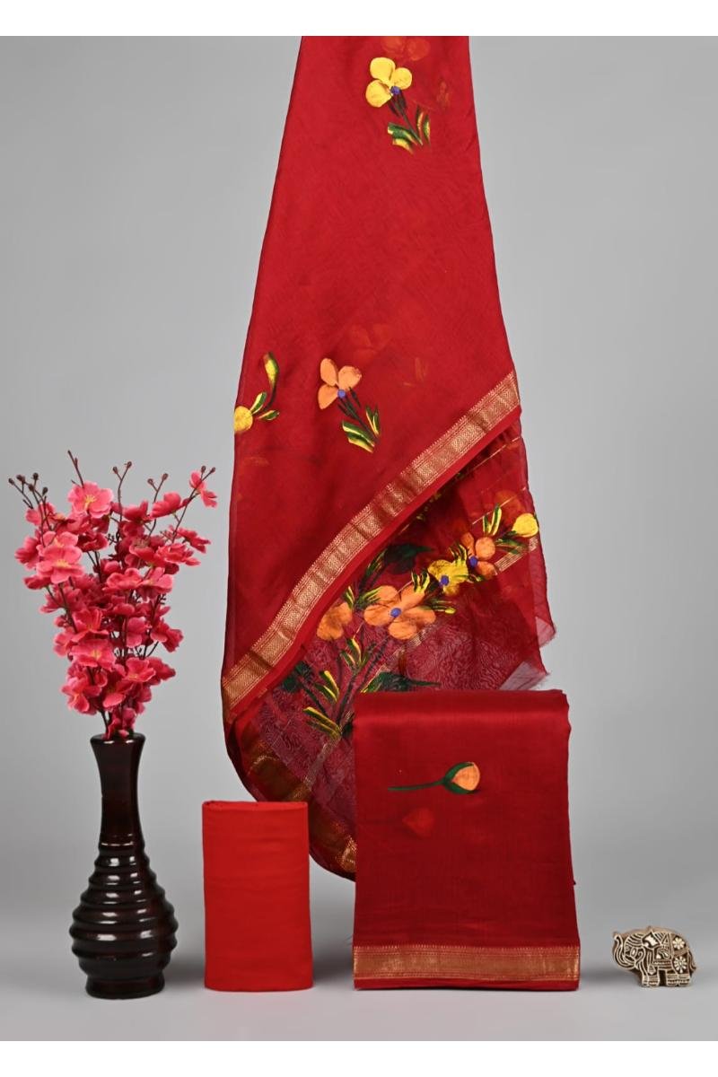 Maheshwari Silk Suit Materials