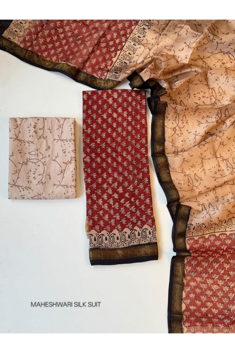Maheshwari Silk Suit Fabric
